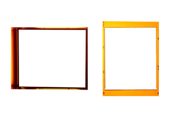 Medium format color film frame.With white space.
