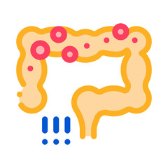 detection of intestinal infections icon vector. detection of intestinal infections sign. color symbol illustration