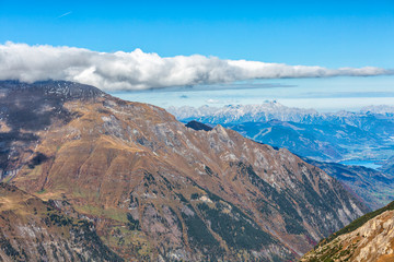 Scenic view from the Gro&szlig;klockner high mountain road in Austria