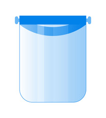 Medical face shield or mask vector icon. Protection equipment against coronavirus, flu, cold. Virus prevention for front-line worker