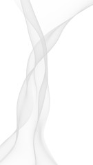 White abstract background. Fluttering white scarf. Waving on wind white fubric. 3D illustration