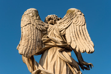 Wings of angel statue, Ponte Sant'Angelo bridge, Rome, Italy - 351231961