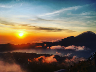 Fototapeta na wymiar Sunrise Walk on Mt Batur