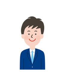 微笑む男子学生の上半身