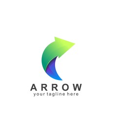 arrow logo icon colorful design