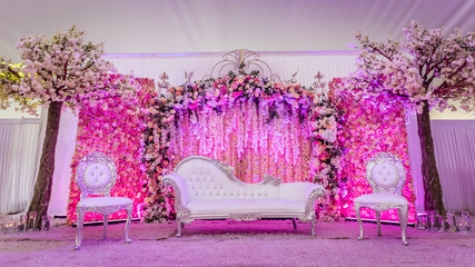 Walima stage and decorations
