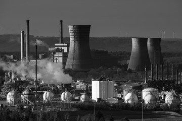 industry and cooling towers