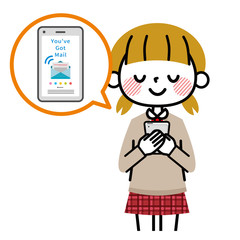 スマホ　メール　学生