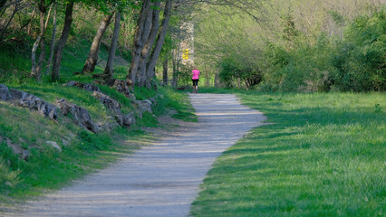 Sentiero della Valbasca nel Parco Spina Verde ad Albate, Como.