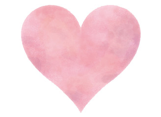シンプルな水彩風のハート