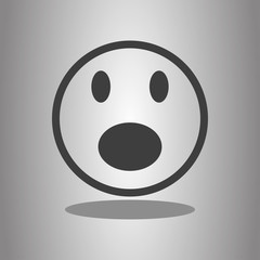 Fototapeta premium Smile vector simple icon with shadow. Flat desing