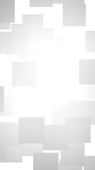 White abstract background. Misty backdrop with grey squares. 3D illustration