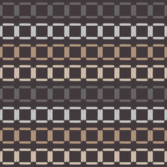 Geometry. Design with manual hatching. Ethnic boho ornament. Seamless background. Tribal motif. Vector illustration for web design or print.