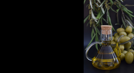 aceite de oliva con espacio para escribir