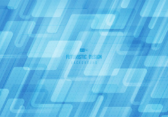 Abstract blue square pattern design of trendy technology artwork background. illustration vector eps10
