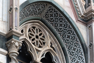 Fototapeta premium Architectural detail, Florence Cathedral of Saint Mary of the Flowers. World Heritage Site