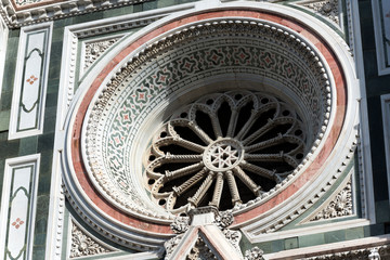 Architectural detail, Florence Cathedral of Saint Mary of the Flowers. World Heritage Site