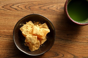 和菓子　わらびもち　お茶　寛ぐ
