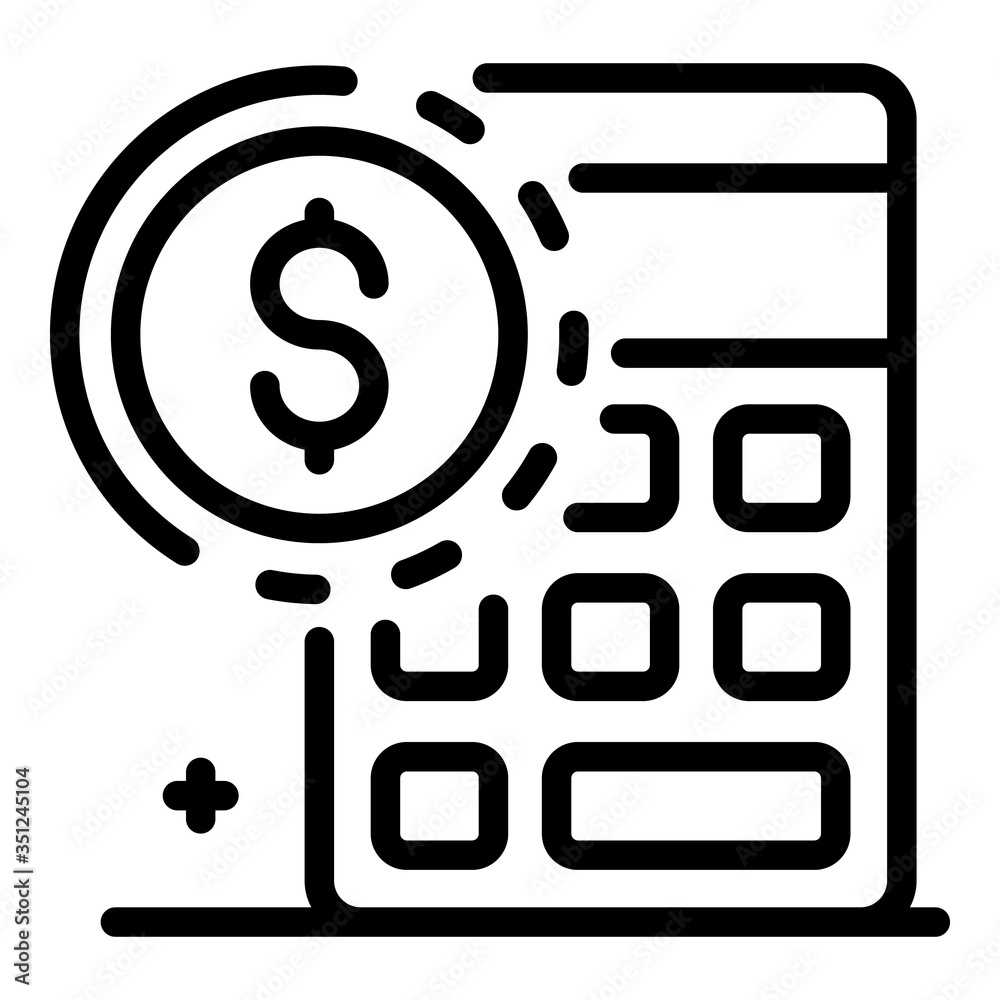 Poster estimator calculator icon. outline estimator calculator vector icon for web design isolated on white