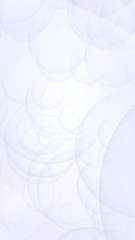 Abstract white background. Backdrop with light transparent bubbles. Vertical orientation. 3D illustration