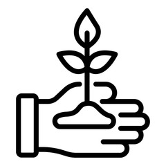 Keep care eco plant icon. Outline keep care eco plant vector icon for web design isolated on white background