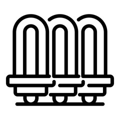 Eco bulb icon. Outline eco bulb vector icon for web design isolated on white background