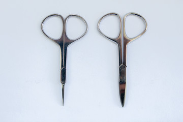 manicure scissors on a white background