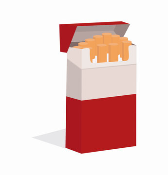 recommend clip art: Open cigarettes in red pack