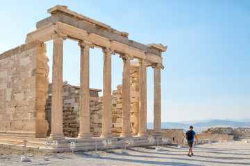 Erechtheion - an ancient Greek temple in Acropolis of Athens in Greece.