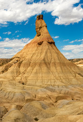 Castil de Tierra (Castildetierra) rock formation, Bardenas Reales Desert, Navarre, Spain - 351250191