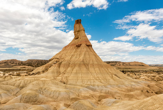 Castil de Tierra (Castildetierra) rock formation, Bardenas Reales Desert, Navarre, Spain