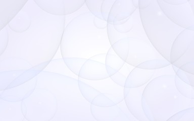 Abstract white background. Backdrop with light transparent bubbles. 3D illustration