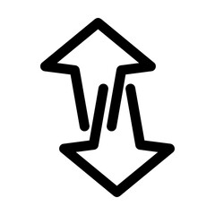 Up and down arrow, direction icon