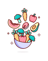 Vitamin A vector illustration for poster and printing