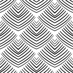 Hand drawn seamless vector bohemian pattern in black and white