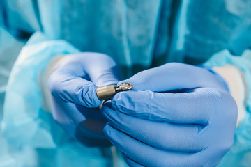 dental tools on a light background