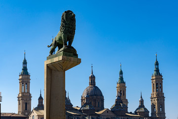 Basilica de Nuestra Señora del Pilar Cathedral in Zaragoza, Spain