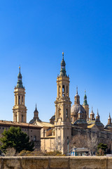 Fototapeta na wymiar Basilica de Nuestra Señora del Pilar Cathedral in Zaragoza, Spain