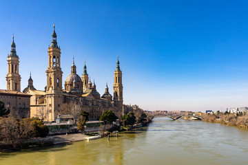 Basilica de Nuestra Señora del Pilar Cathedral in Zaragoza, Spain