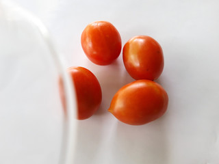 tomatoes on a white background
