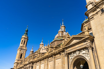 Basilica de Nuestra Señora del Pilar Cathedral in Zaragoza, Spain.