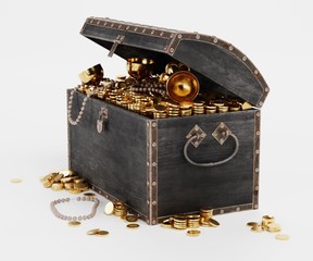 Realistic 3D Render of Treasure Chest