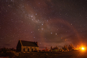 Milky way core in landscape