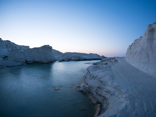 Fototapeta na wymiar Sarakiniko beach at dawn