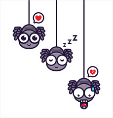 cute spider vector design