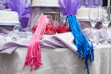 ring ribbons from a wedding and birthday party