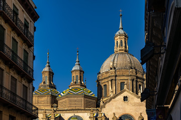 Basilica de Nuestra Señora del Pilar Cathedral in Zaragoza, Spain.