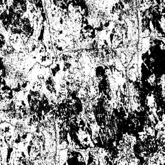 Black and white grunge texture. Monochrome abstract background. Pattern of dust, chips, cracks, and destruction. Chaotic pattern on an old worn surface