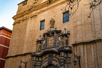 Fototapeta na wymiar San Felipe y Santiago el Menor Church in Zaragoza, Spain.