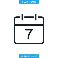 Obraz premium Calendar Icon Logo Vector Design Template